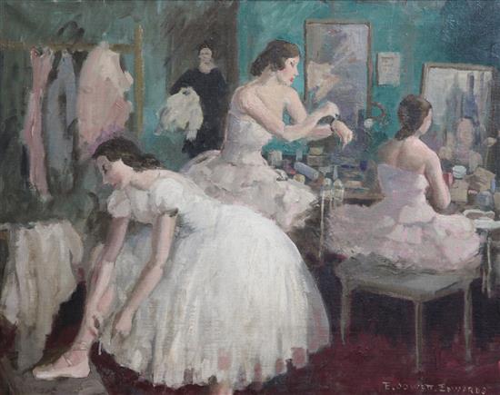 E. Jowett Edwards Ballet dancers dressing room 48 x 60cm